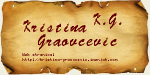 Kristina Graovčević vizit kartica